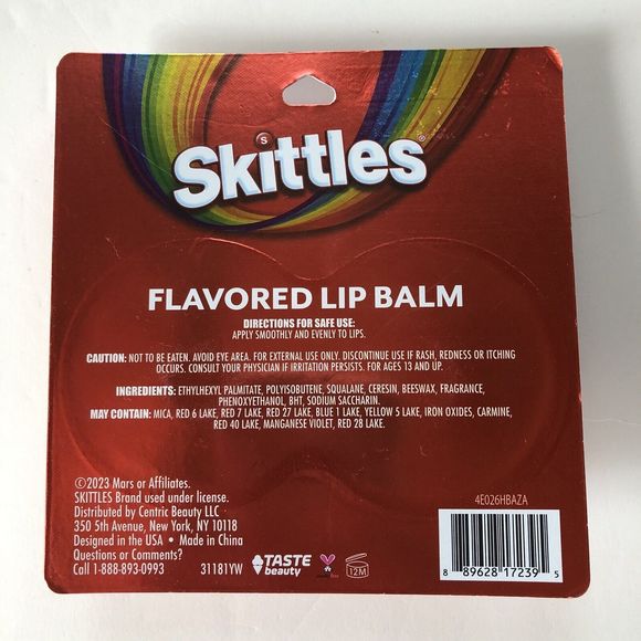 Skittles Assorted Flavored Lip Balm 8 Count Variety Flavors Candy New in Package - Picture 3 of 6